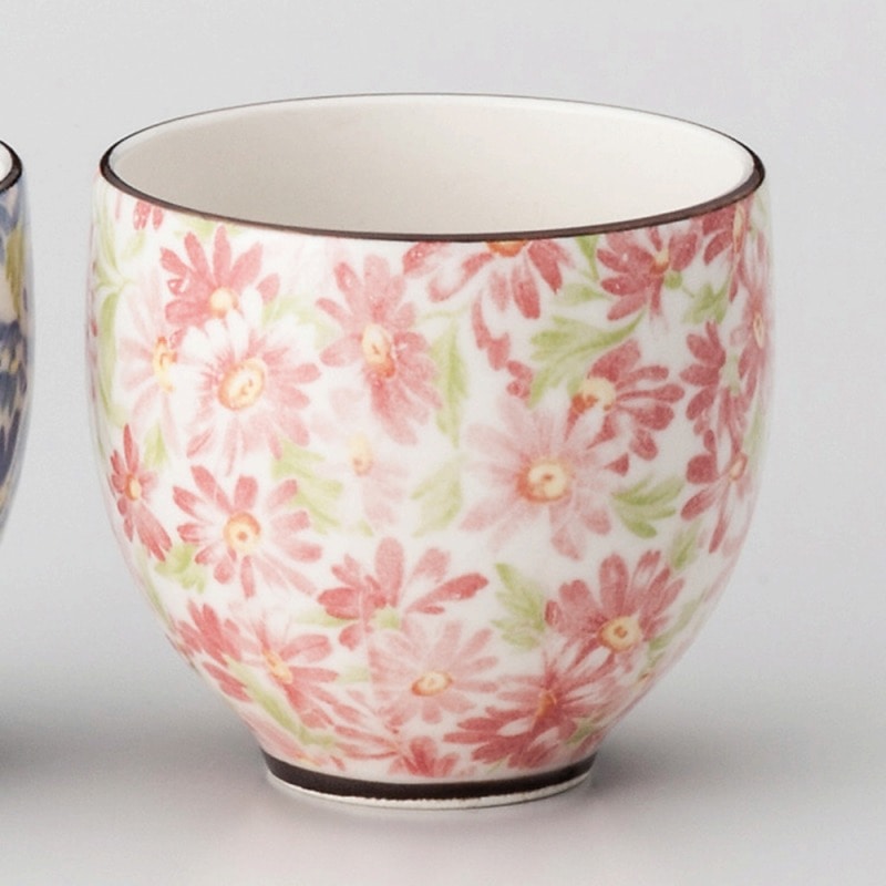 金正陶器 マーガレットピンク湯呑 1個（ご注文単位1個）【直送品】