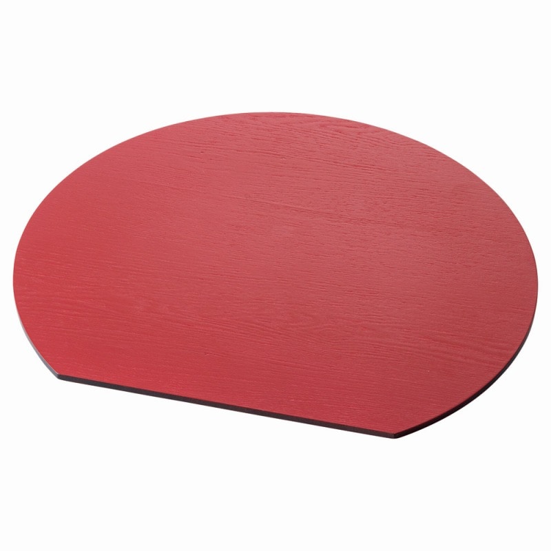 金正陶器 半月両面敷膳36㎝(赤・黒) 1個(ご注文単位1個)【直送品】