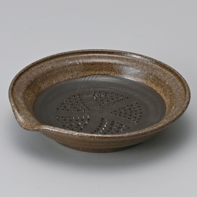 金正陶器 ブラウン片口おろし皿 1個(ご注文単位1個)【直送品】
