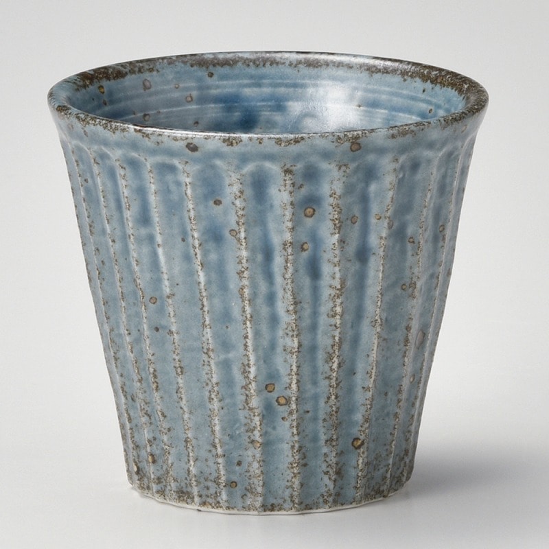 金正陶器 わび 紺ねず しのぎロック 1個(ご注文単位1個)【直送品】