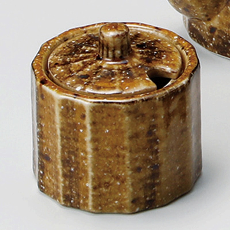 金正陶器 しのぎカスター 飴斑点 辛子入 1個(ご注文単位1個)【直送品】