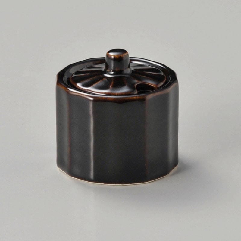 金正陶器 しのぎカスター 黒天目 辛子入 1個(ご注文単位1個)【直送品】