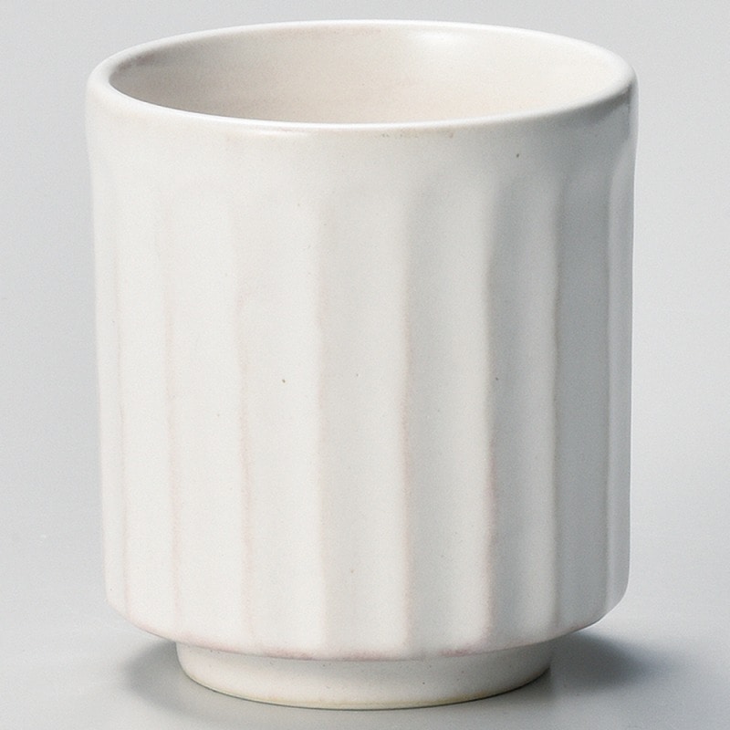 金正陶器 粉引 しのぎ湯呑 1個(ご注文単位1個)【直送品】