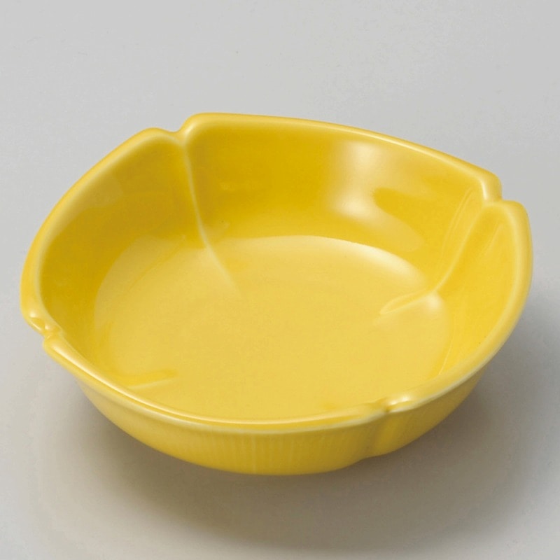 金正陶器 黄 スミ切浅小鉢 1個(ご注文単位1個)【直送品】
