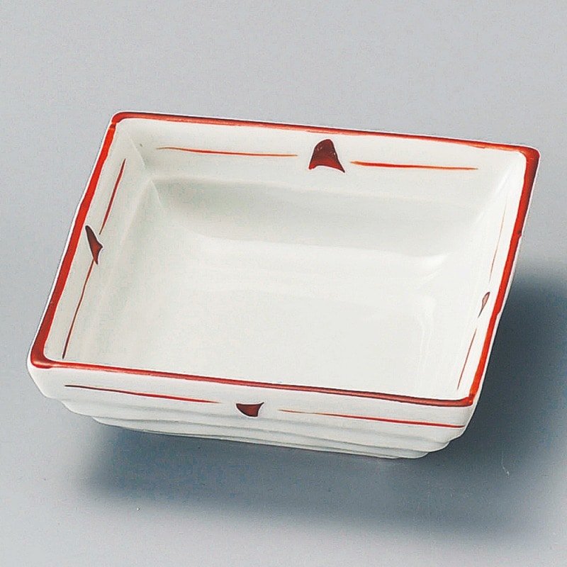 金正陶器 赤絵千鳥角鉢 1個(ご注文単位1個)【直送品】