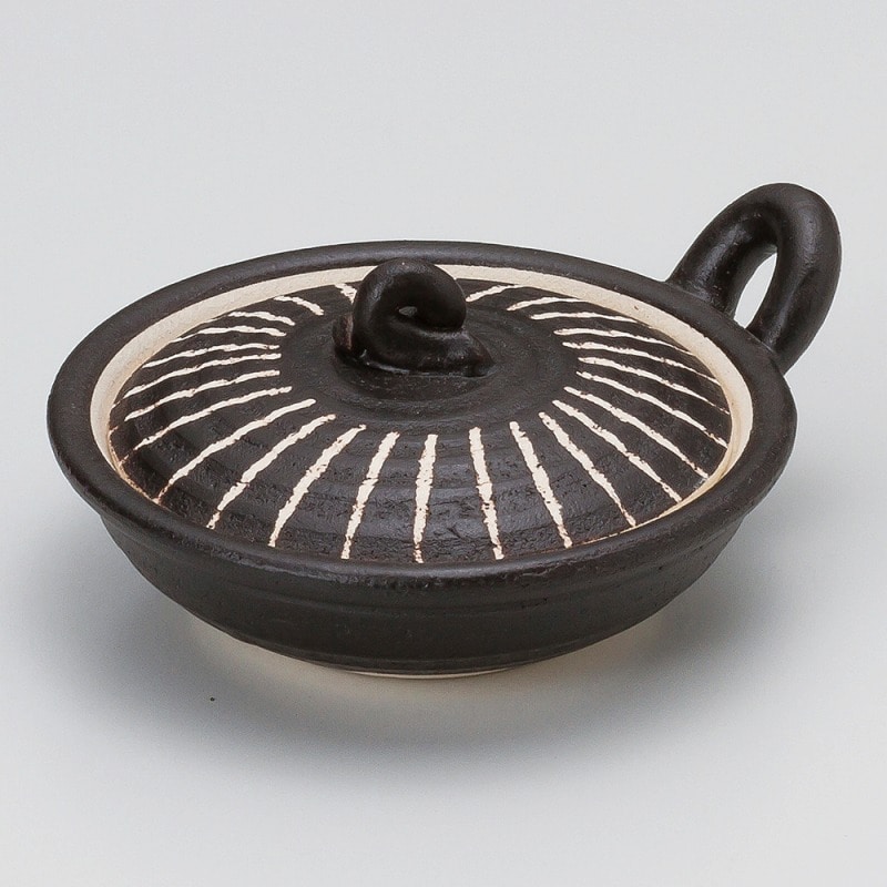 金正陶器 黒彫十草目玉焼き器 1個（ご注文単位1個）【直送品】