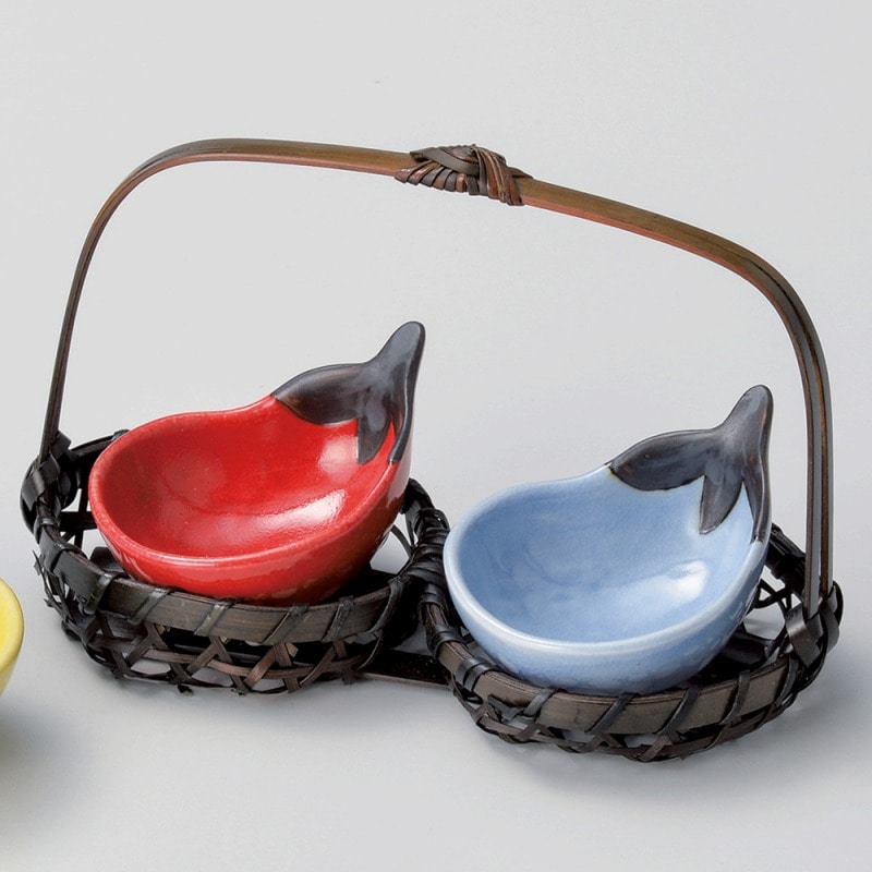 金正陶器 （竹）２連珍味台 1個（ご注文単位1個）【直送品】