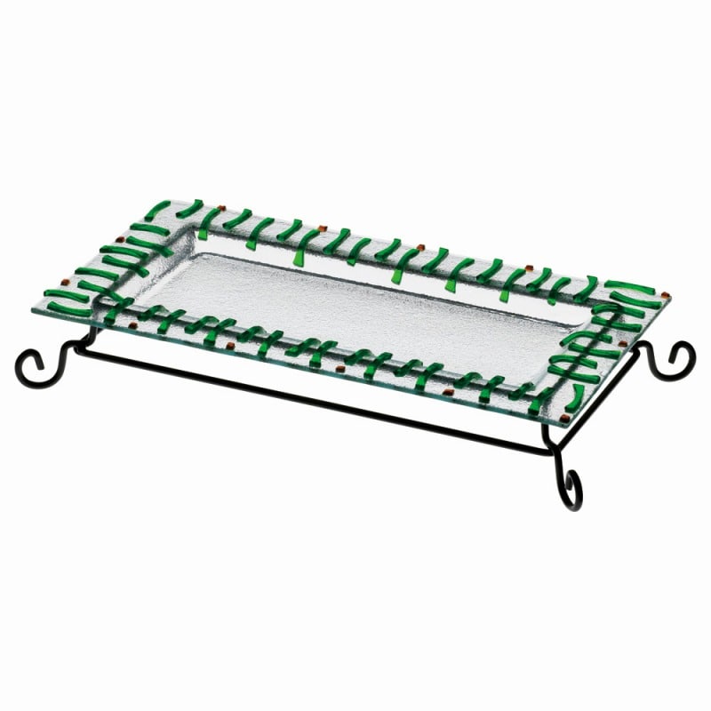 金正陶器 スタンド付オードブル皿長角 1個(ご注文単位1個)【直送品】