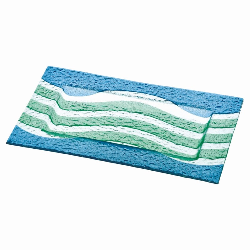 金正陶器 ガラス 清流長角皿 1個(ご注文単位1個)【直送品】