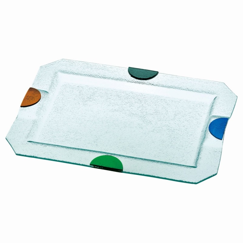 金正陶器 ガラス つば形盛皿 1個(ご注文単位1個)【直送品】