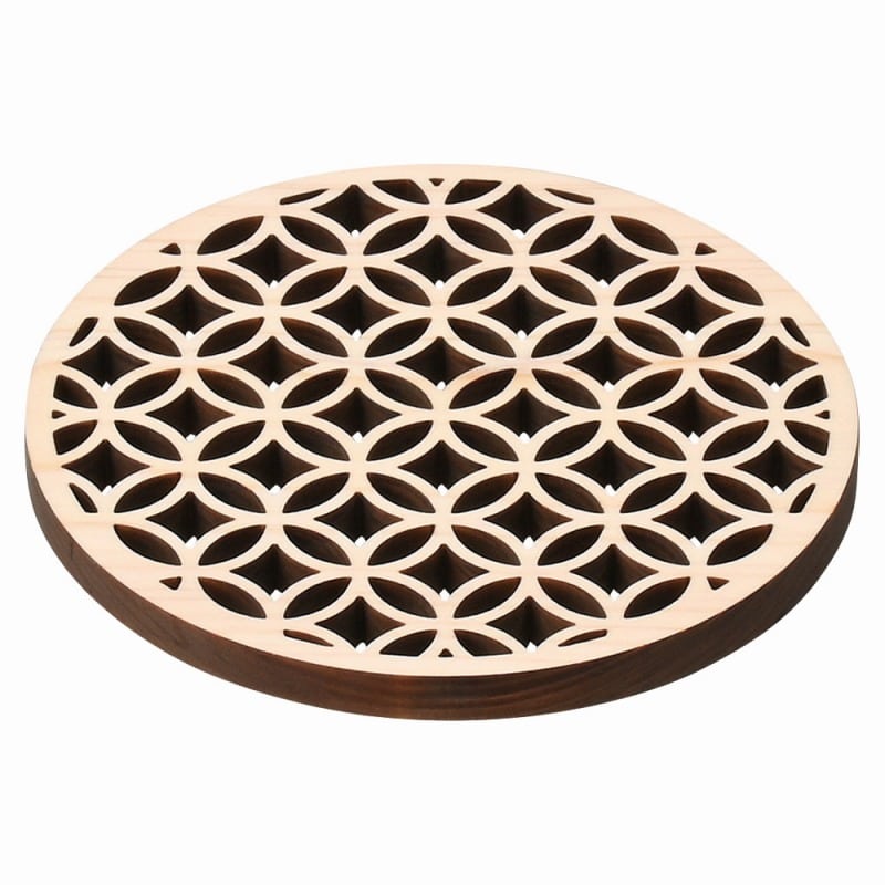 金正陶器 ひのき細密コースター 七宝(無塗装) 1個(ご注文単位1個)【直送品】