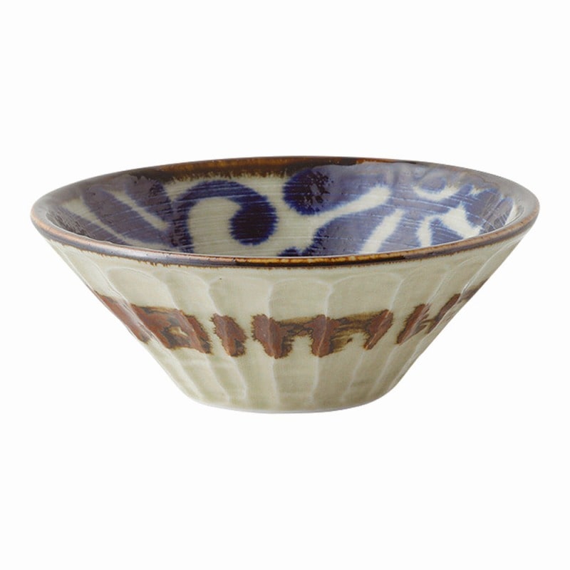 金正陶器 琉球るり唐草しのぎ深鉢 中 1個(ご注文単位1個)【直送品】