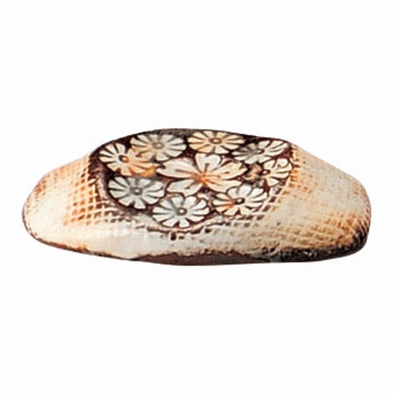 金正陶器 三島手楕円はし置 1個(ご注文単位1個)【直送品】