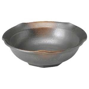 金正陶器 焼締梅型4.8鉢 1個(ご注文単位1個)【直送品】