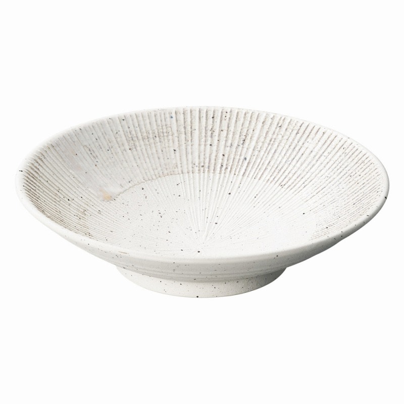 金正陶器 白御影白刷毛千段7.0めん鉢 1個(ご注文単位1個)【直送品】