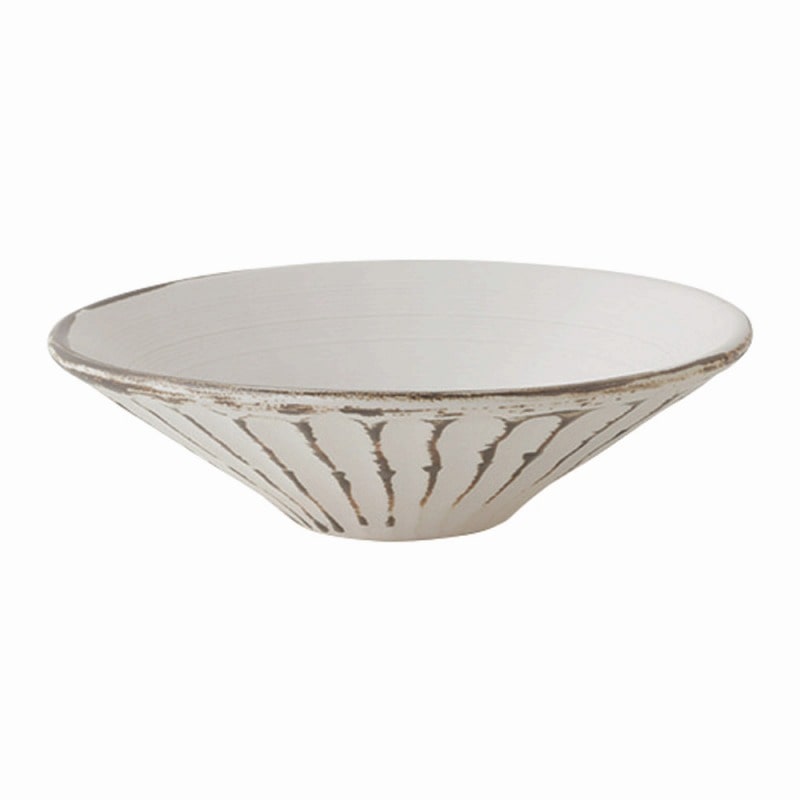 金正陶器 錆粉引しのぎ浅鉢 小 1個(ご注文単位1個)【直送品】