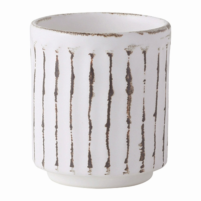 金正陶器 錆粉引しのぎ湯呑 1個（ご注文単位1個）【直送品】