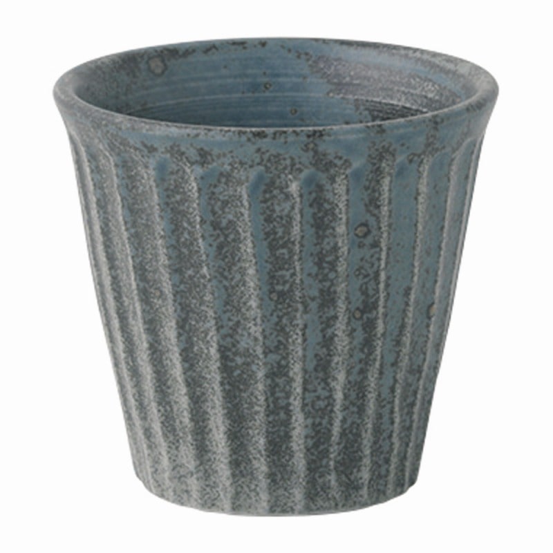 金正陶器 わび 紺ねずしのぎロック 1個(ご注文単位1個)【直送品】