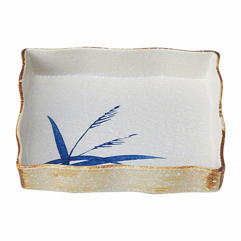 金正陶器 白淡雪ススキ正角5.0鉢 1個(ご注文単位1個)【直送品】