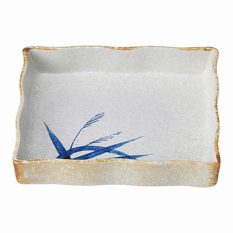 金正陶器 白淡雪ススキ正角6.0鉢 1個(ご注文単位1個)【直送品】