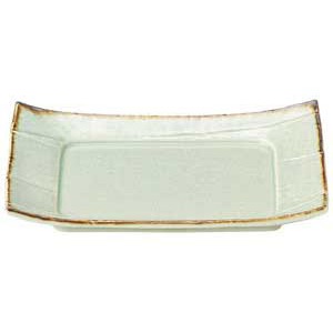 金正陶器 翠玉（貫入）9.0 長角四方皿 1個（ご注文単位1個）【直送品】