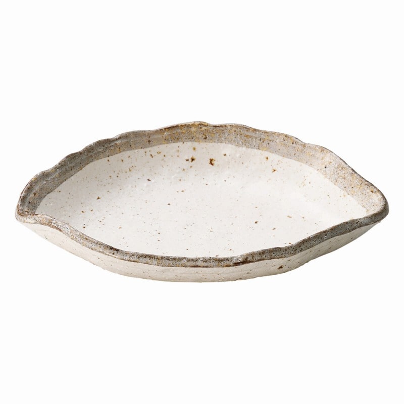金正陶器 志野粉引木の葉小皿 1個(ご注文単位1個)【直送品】
