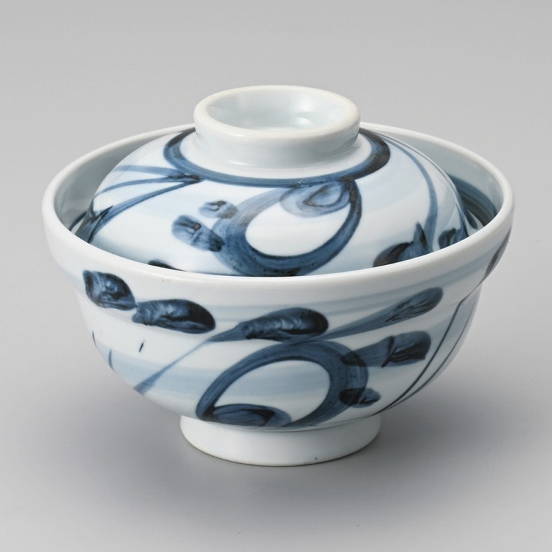 金正陶器 砥部風唐草蓋丼 1個(ご注文単位1個)【直送品】