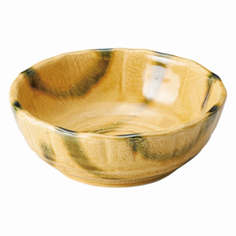 金正陶器 黄交趾花型5.0鉢 1個(ご注文単位1個)【直送品】