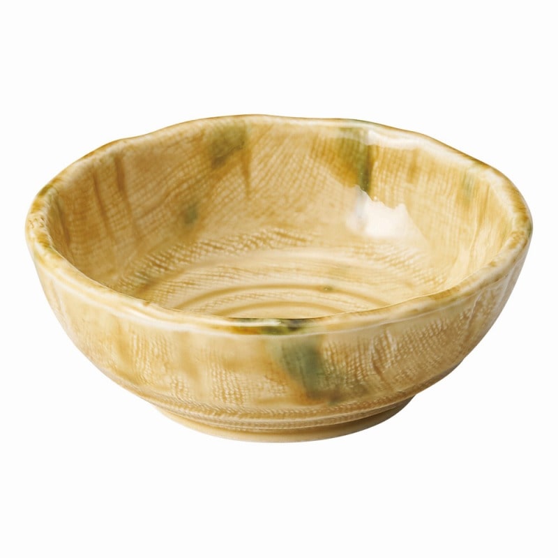 金正陶器 黄交趾花型4.0鉢 1個(ご注文単位1個)【直送品】