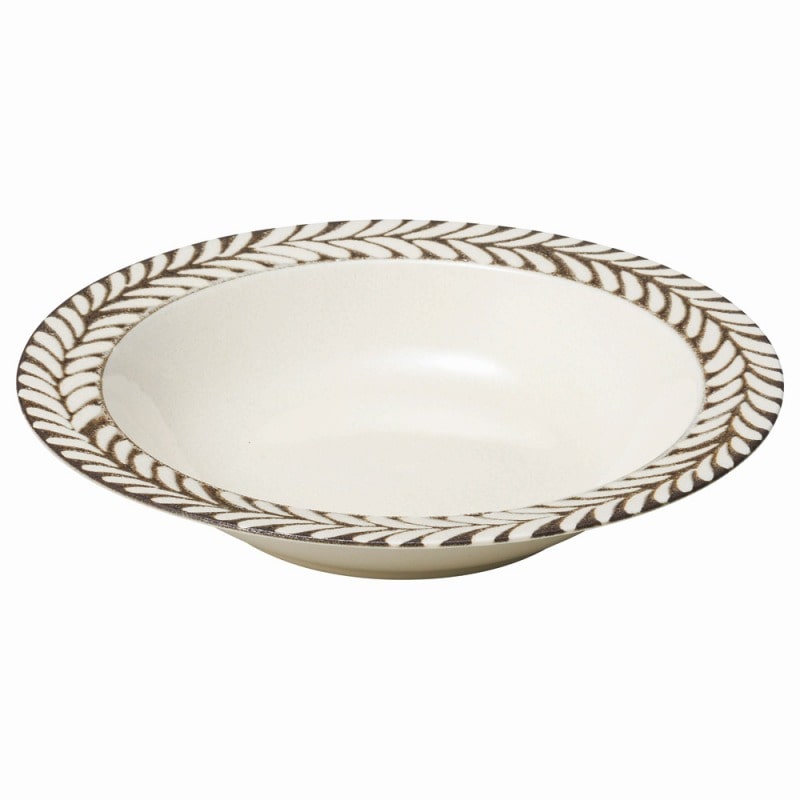 金正陶器 ローレルリースアイボリー 8吋スープ 1個(ご注文単位1個)【直送品】