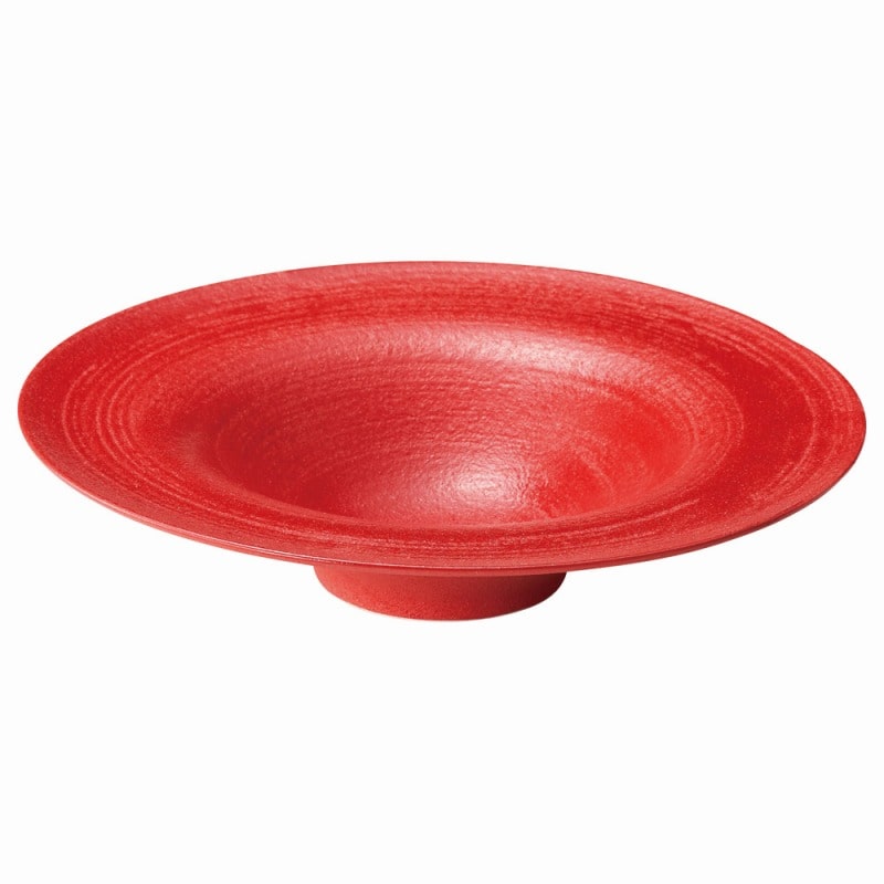 金正陶器 Stella（ステラ）Ⅱ赤刷毛 28㎝ボウルプレート 1個（ご注文単位1個）【直送品】