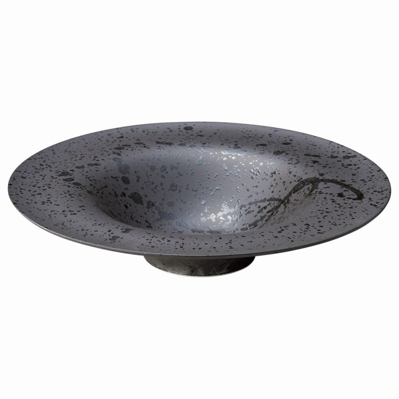 金正陶器 Stella（ステラ）Ⅱ黒とばし 28㎝ボウルプレート 1個（ご注文単位1個）【直送品】