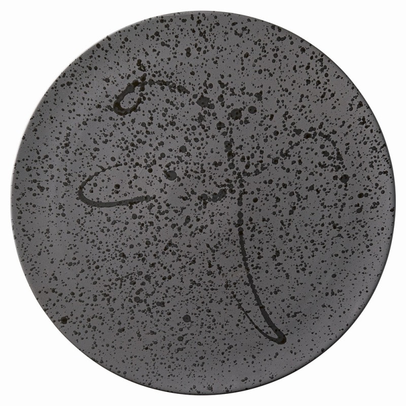 金正陶器 Stella（ステラ）Ⅱ黒とばし 29㎝フラットプレート 1個（ご注文単位1個）【直送品】