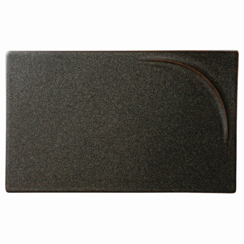 金正陶器 LUK29長角プレート ブラウン 1個(ご注文単位1個)【直送品】