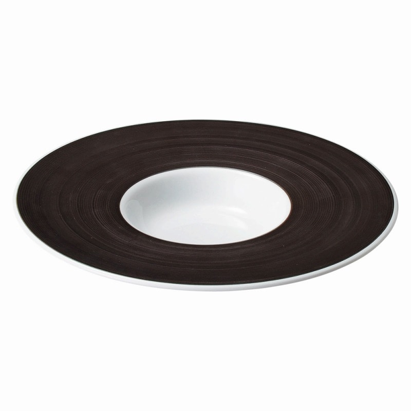 金正陶器 グラシアグラシアブラウン24㎝平型スープ 1個(ご注文単位1個)【直送品】