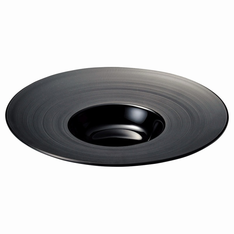 金正陶器 グラシアグラシアブラック26㎝平型スープ 1個(ご注文単位1個)【直送品】