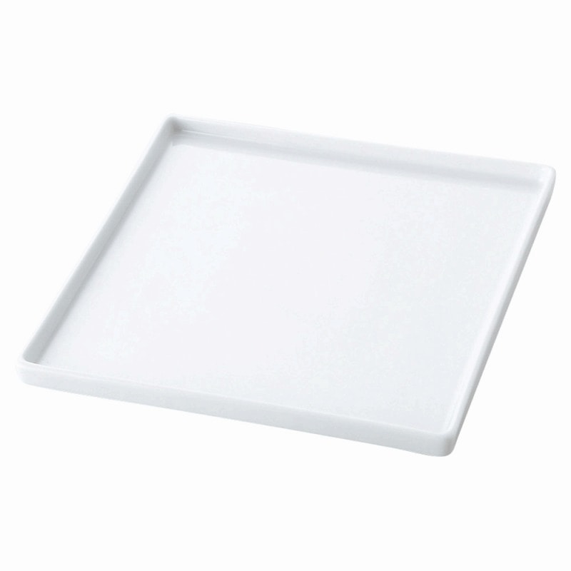 金正陶器 TUBE WHITE24.5㎝スクウェアプレート 1個(ご注文単位1個)【直送品】