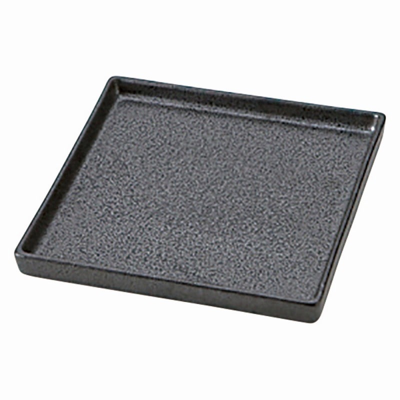 金正陶器 TUBE 黒御影18㎝スクウェアプレート 1個(ご注文単位1個)【直送品】