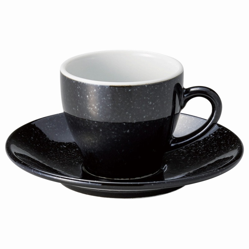 金正陶器 アイリス(ブラック)受皿 1個 ※ソーサー単品のみ(ご注文単位1個)【直送品】