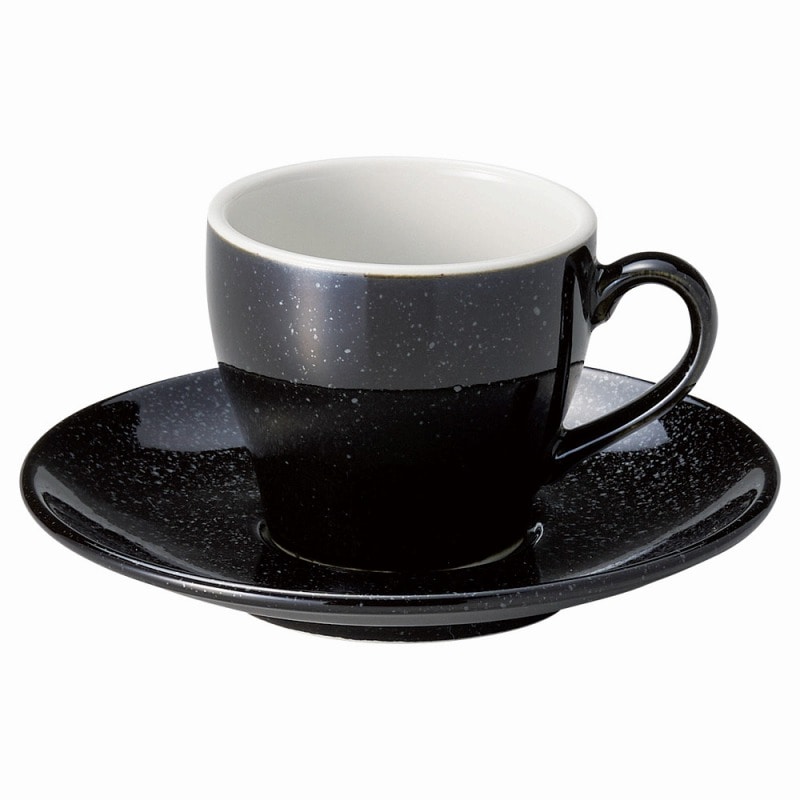 金正陶器 アイリス(ブラック)エスプレッソ受皿 1個 ※ソーサー単品のみ(ご注文単位1個)【直送品】