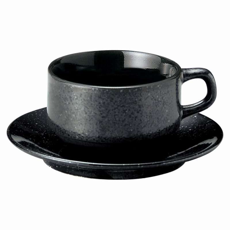 金正陶器 黒御影スタックカプチーノ碗 1個 ※カップ単品のみ（ご注文単位1個）【直送品】