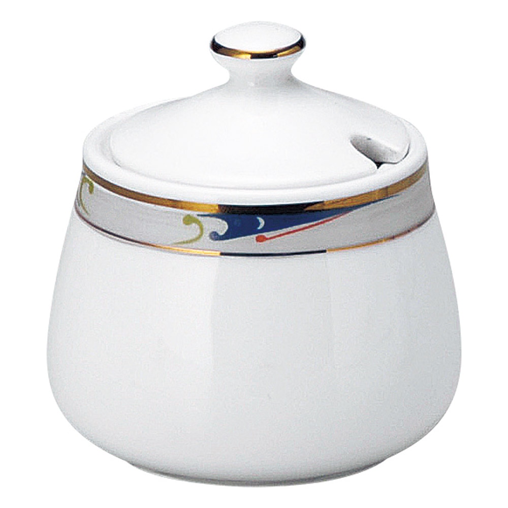 金正陶器 ブルーウェーブシュガーポット 1個（ご注文単位1個）【直送品】