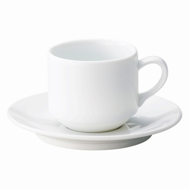 金正陶器 クラシックピュアホワイトスタックコーヒー碗 1個 ※カップ単品のみ（ご注文単位1個）【直送品】