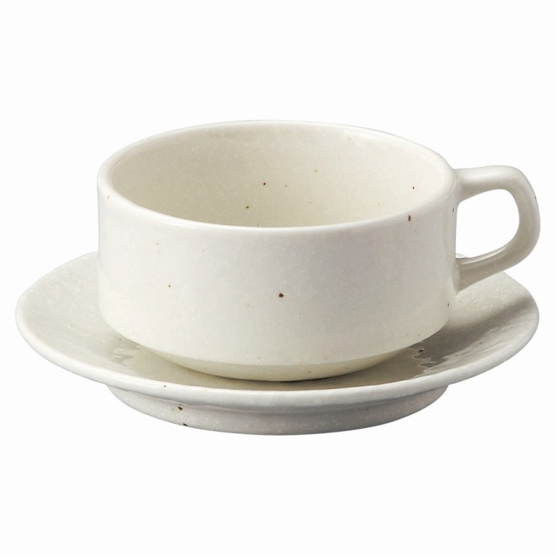 金正陶器 白粉引(黒斑点)スタックスープ碗 1個(ご注文単位1個)【直送品】