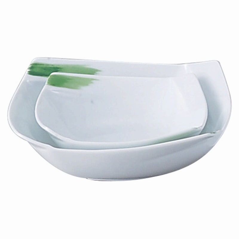 金正陶器 JAPAN・OBIグリーン角鉢（大） 1個（ご注文単位1個）【直送品】