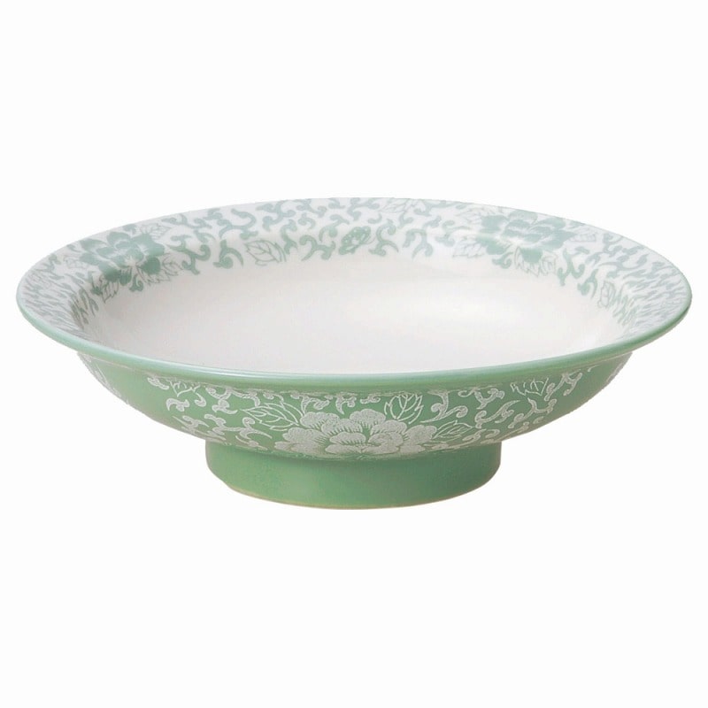 金正陶器 ヒスイぼたん7.0丸高台皿 1個(ご注文単位1個)【直送品】