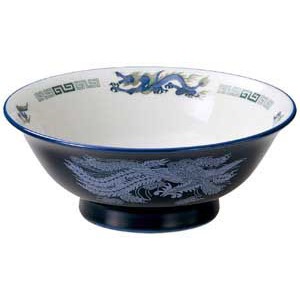 金正陶器 ルリ白竜7.5反高台丼 1個(ご注文単位1個)【直送品】