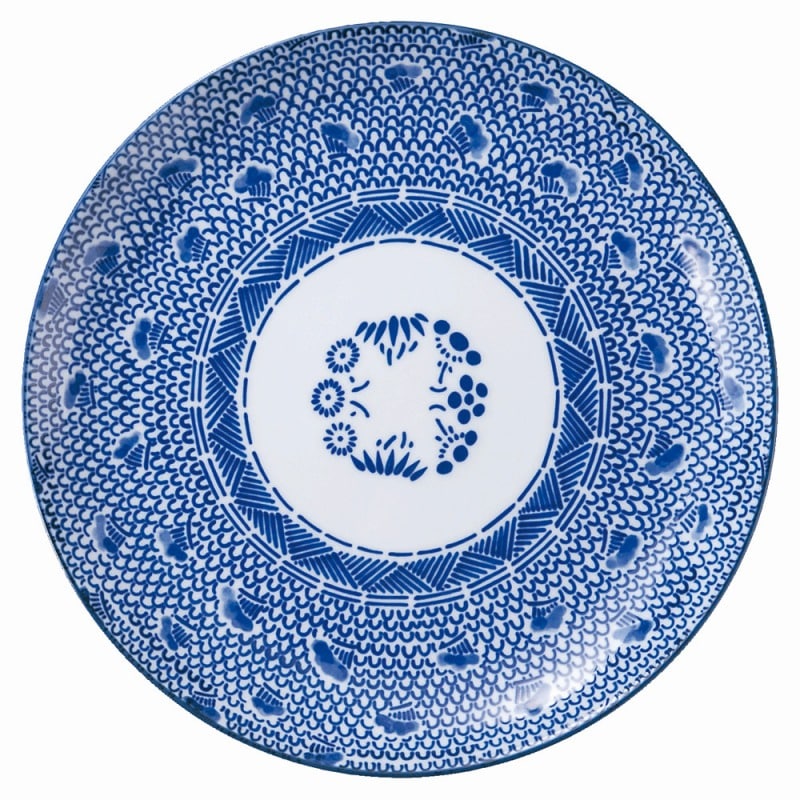 金正陶器 新古代波(タイスキ)11吋メタ丸皿 1個(ご注文単位1個)【直送品】