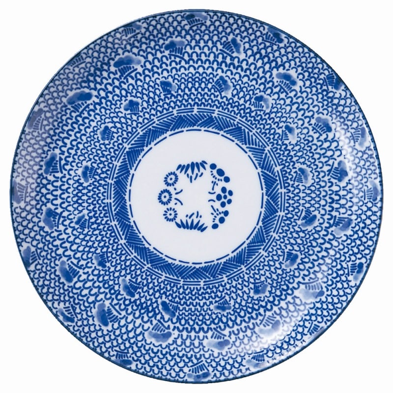 金正陶器 新古代波(タイスキ)9.5吋メタ丸皿 1個(ご注文単位1個)【直送品】