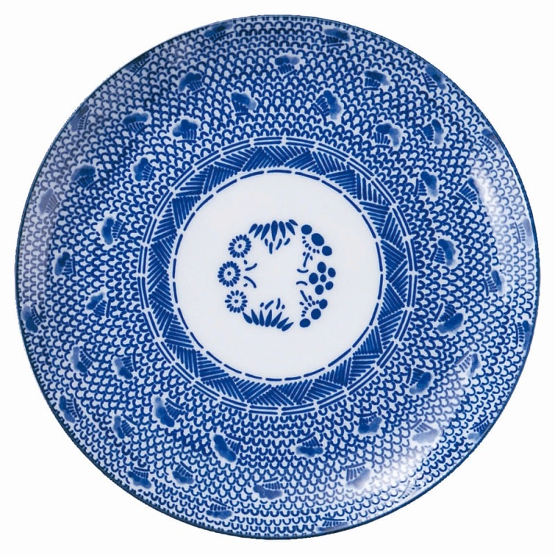 金正陶器 新古代波(タイスキ)8.5吋メタ丸皿 1個(ご注文単位1個)【直送品】